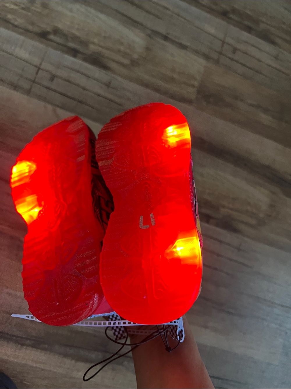 New Disney Cars lighting McQueen red toddler kids shoes lights up size 11 - Picture 6 of 7